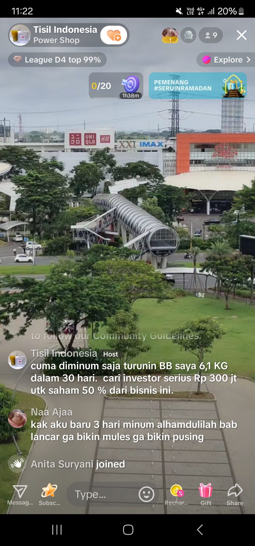 Testimoni Naa aja – Bukti hasil TISIL Supergrains