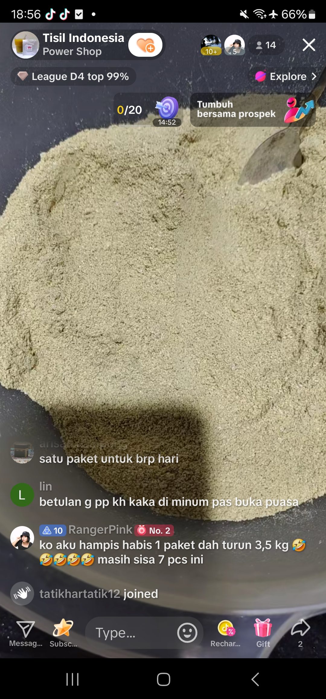 Testimoni Ranger pink – Bukti hasil TISIL Supergrains