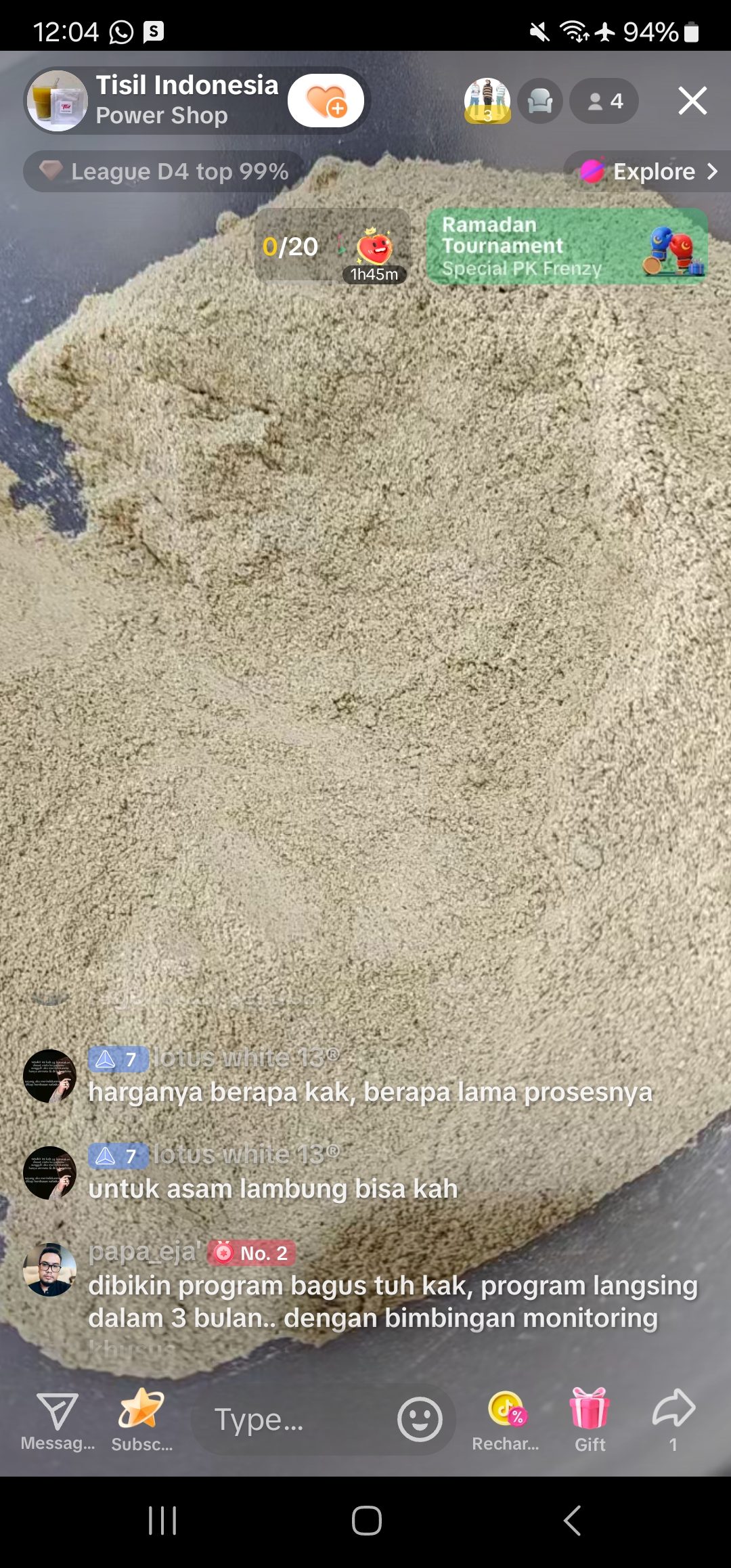 Testimoni Papa eja' – Bukti hasil TISIL Supergrains